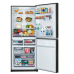 MR-HS421EX-MB-A Mitsubishi Electric 421 L Steel Series Bottom Mount Fridge - Matte Black